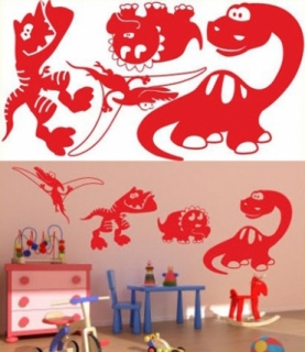 Samolepky na zeď KIDS color - dinosauři, 94x50 cm