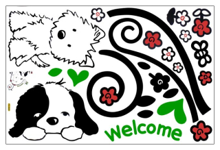 Samolepka na zeď Vítací pejsci 60 x 90 cm