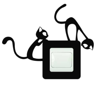 Samolepka pod vypínač Nezbedné kočky