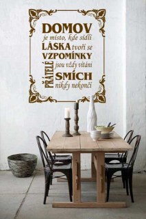 Samolepka na zeď Nápis na stěnu - Domov je místo