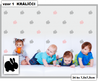 Samolepka na zeď DECOR Králíčci