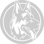 Samolepka na auto Ovčák logo 14 x 14 cm  světle šedá