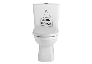 Samolepka na WC Mimo provoz