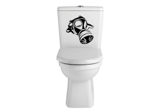 Samolepka na WC Plynová maska