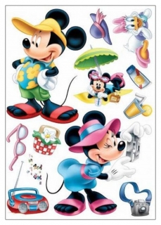 Samolepka na zeď Mickey Mouse na dovolené 50 x 70 cm